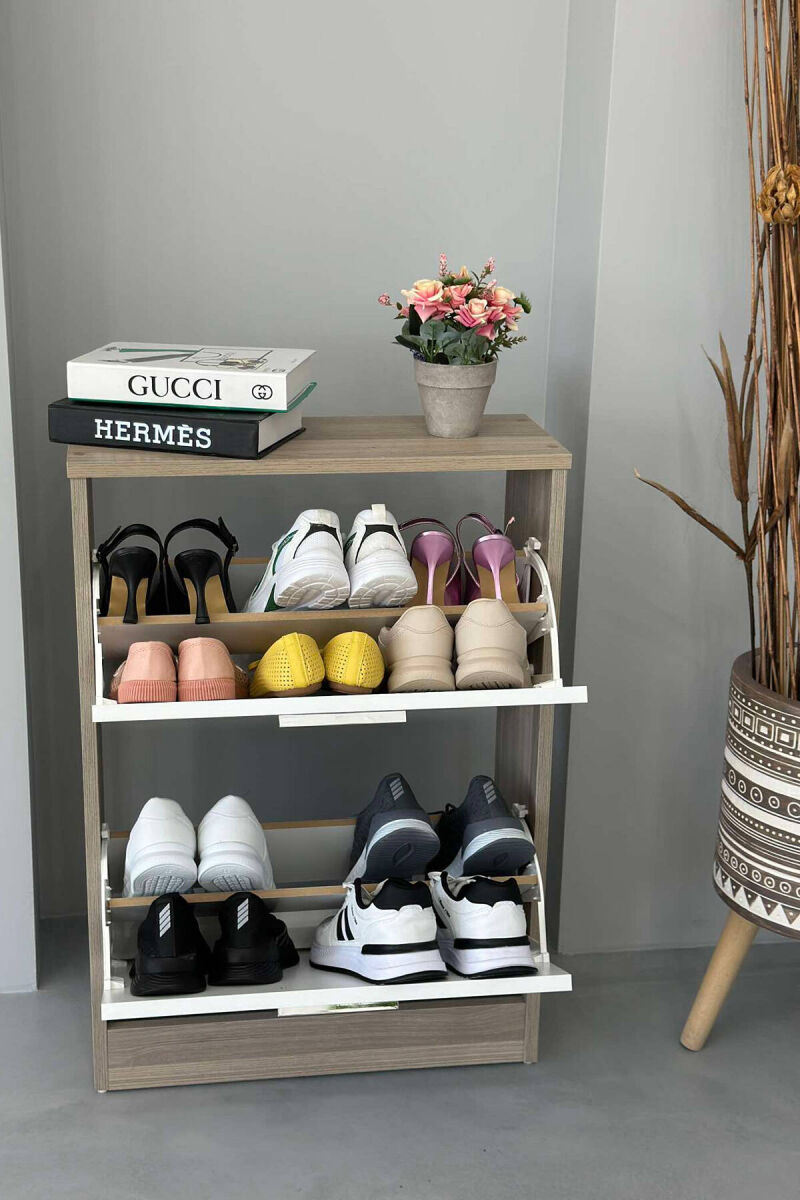 TWO TIER SHOE SHELF BEIGE/BEZHE - 3