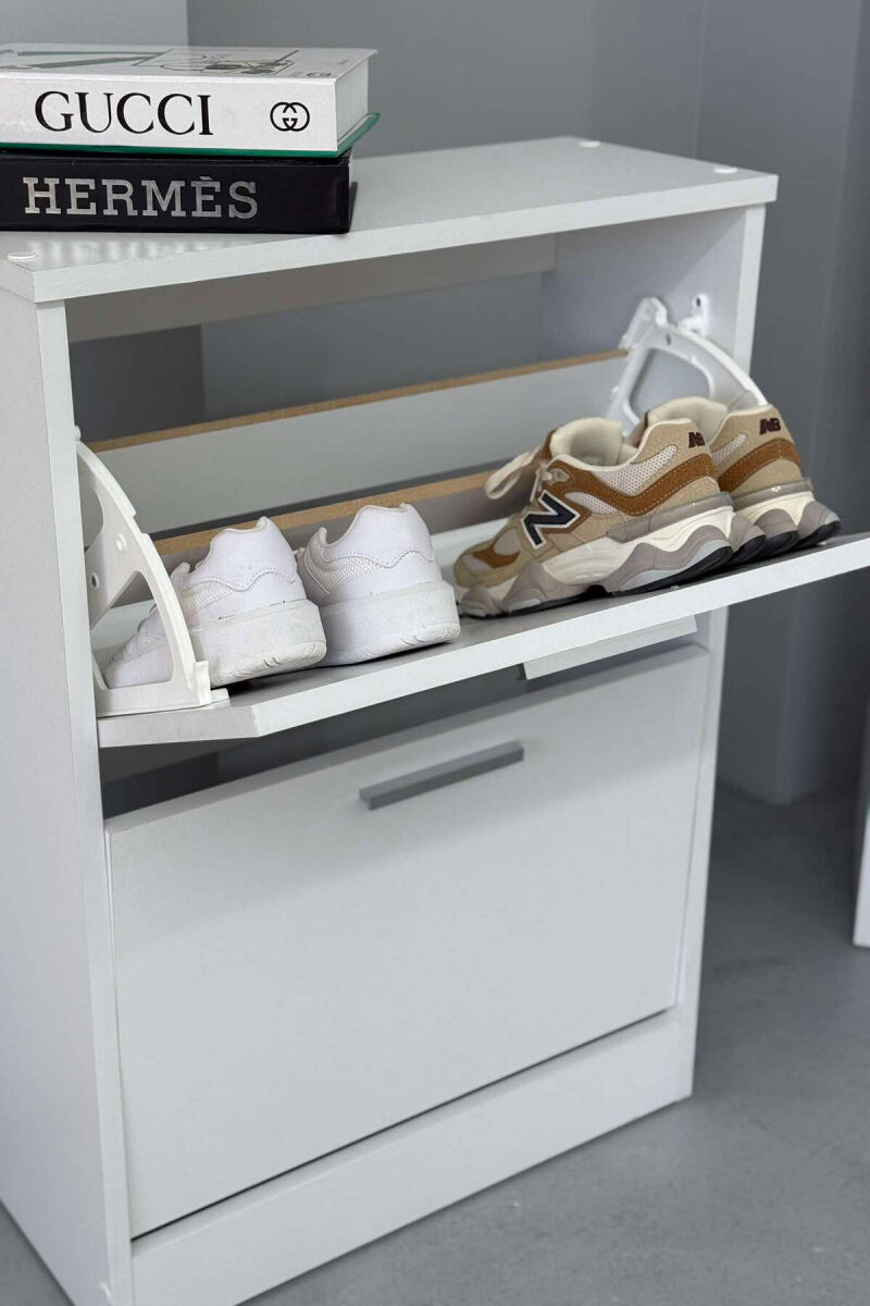 TWO TIER SHOE SHELF WHITE-E BARDHE - 3