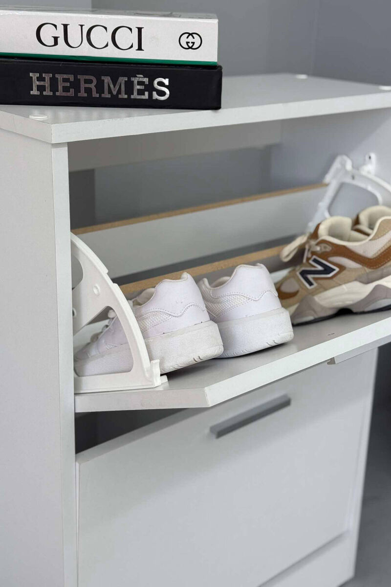 TWO TIER SHOE SHELF WHITE-E BARDHE - 4