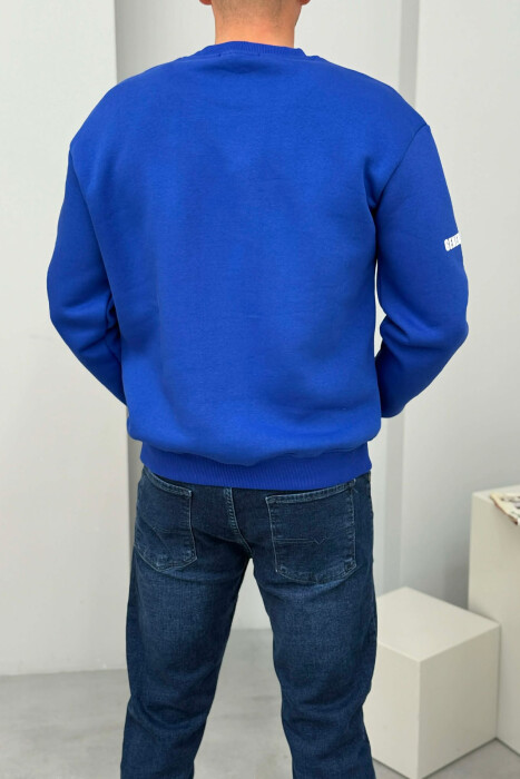 UNLIMITED WRITTING FLUFFY MEN SWEATSHIRT BLUE/BLU - 4