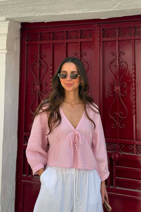 KEMISHE LINO PER FEMRA NE NGJYRE ROZE - KLAUDIO FASHION