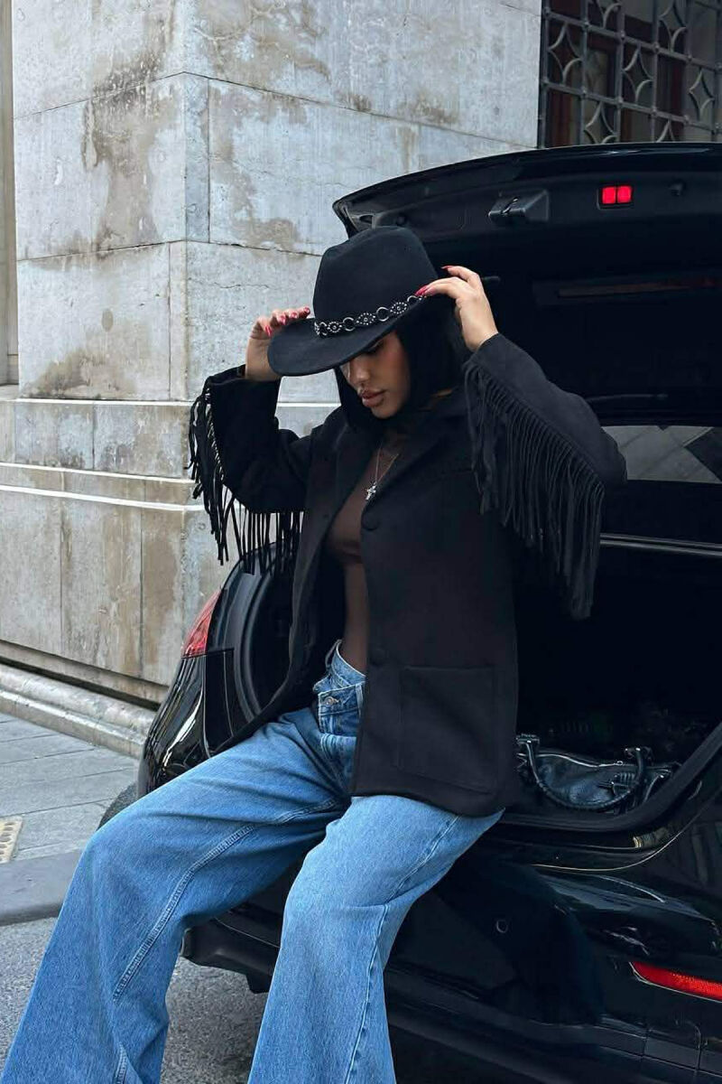 VONDA SUEDE WOMEN JACKET BLACK/ E ZEZE - 2