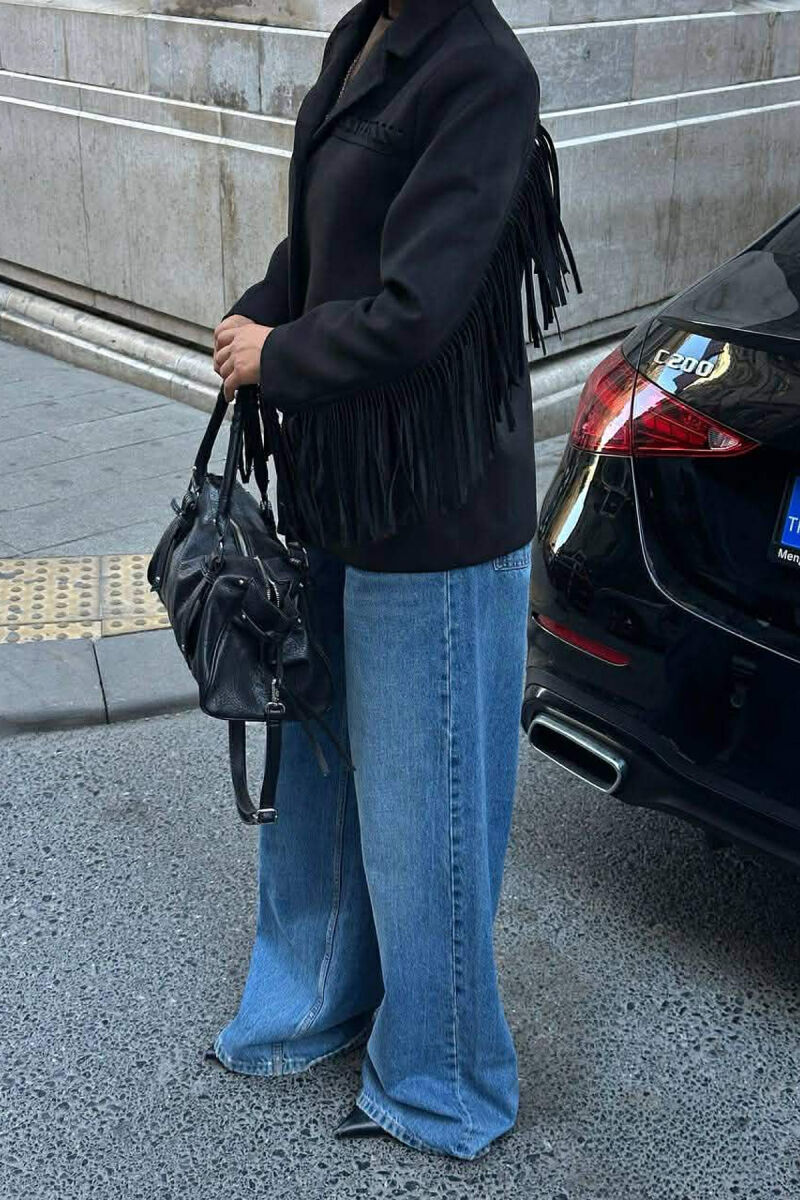 VONDA SUEDE WOMEN JACKET BLACK/ E ZEZE - 3