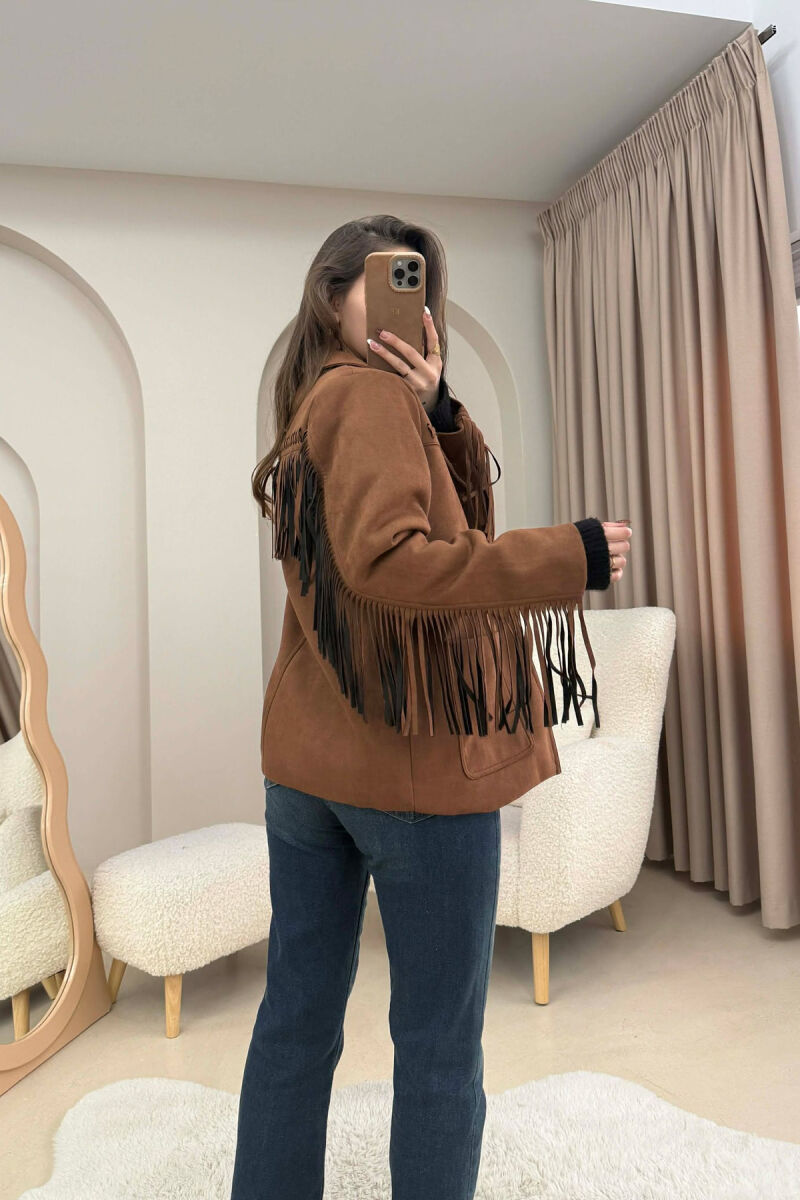 VONDA SUEDE WOMEN JACKET BROWN/KAFE - 7