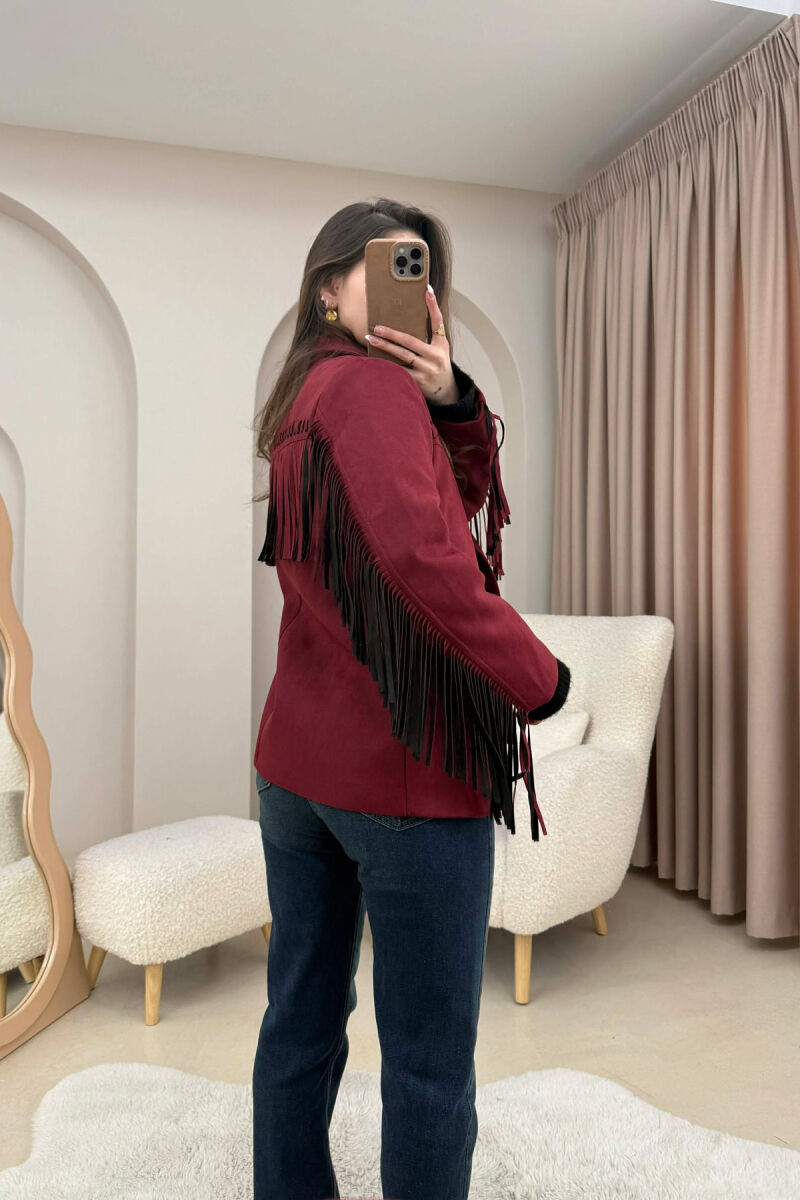 VONDA SUEDE WOMEN JACKET BURGUNDY/VISHNJE - 9