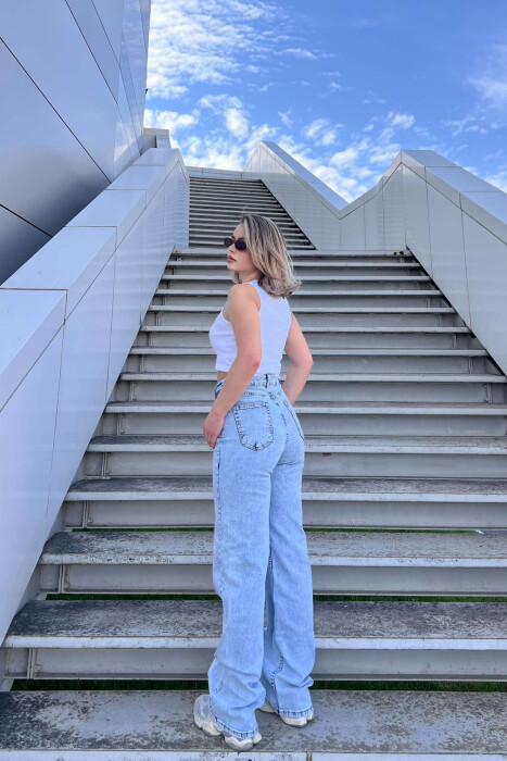 WIDE LEG ONE COLOR WOMEN JEANS BEAUBLUE/BBL - 3