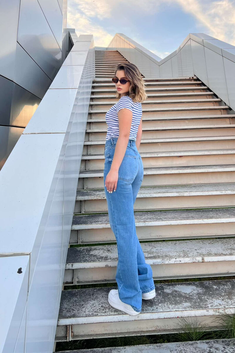 WIDE LEG ONE COLOR WOMEN JEANS BEAUBLUE/BBL - 3