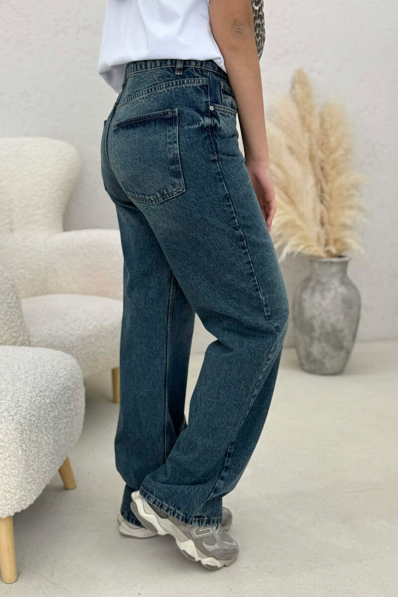 WIDE LEG ONE COLOR WOMEN JEANS BLUE/BLU - 8
