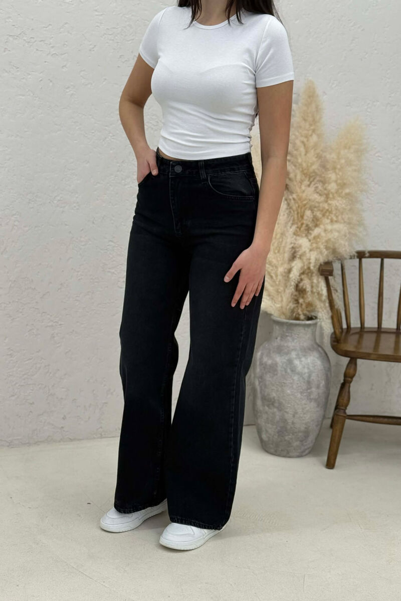 WIDE LEG WOMAN JEANS BLACK/ E ZEZE - 1