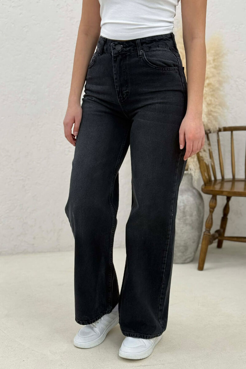 WIDE LEG WOMAN JEANS DARK GREY/GEE - 4