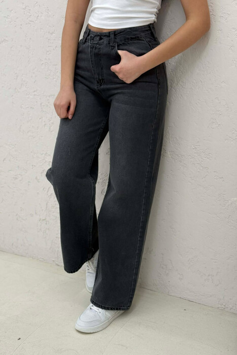 WIDE LEG WOMAN JEANS GREY ASH/GRI HIRI - 3