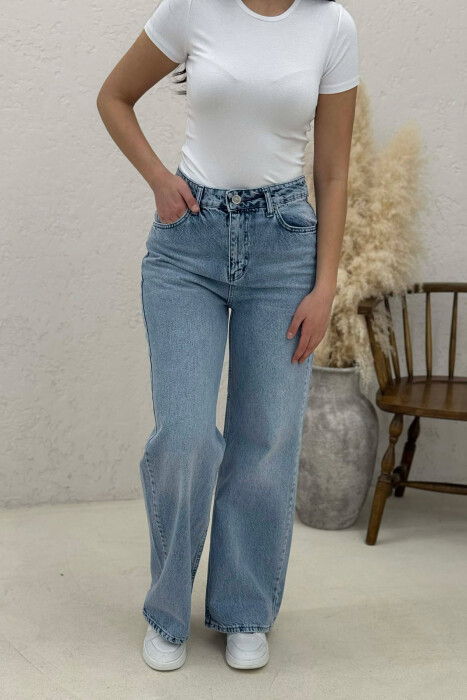 WIDE LEG WOMAN JEANS LIGHTBLUE/BZ - 4