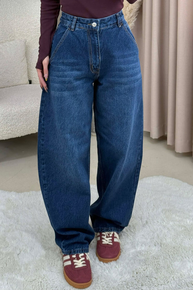 WIDE LEG WOMEN JEANS ELECTRIC BLUE/BLEL - 1