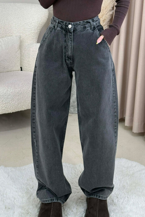 WIDE LEG WOMEN JEANS GREY/GRI 