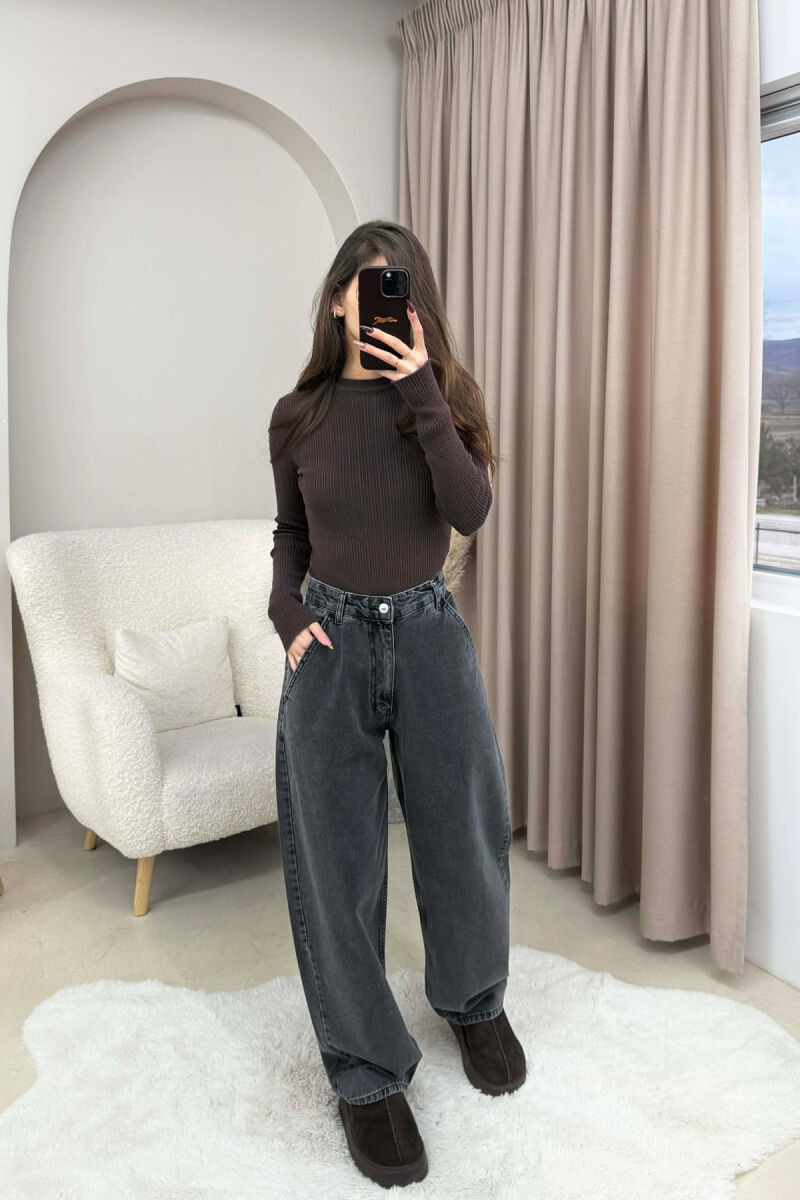 WIDE LEG WOMEN JEANS GREY/GRI - 2