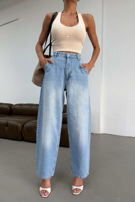 WIDE LEG WOMEN JEANS LIGHTBLUE/BZ - 1