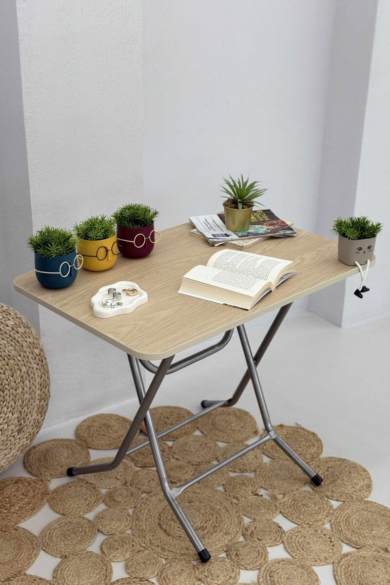 WOODEN SIMPLE FOLDING TABLE BEIGE/BEZHE - 4
