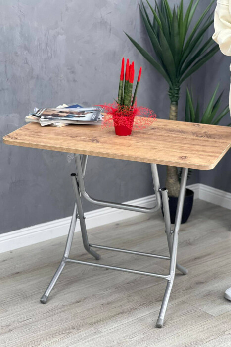 WOODEN SIMPLE FOLDING TABLE LIGHT BROWN/KAZB - 8
