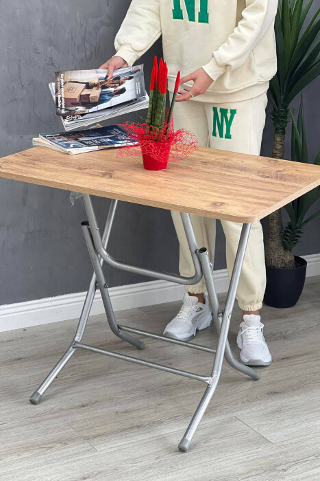 WOODEN SIMPLE FOLDING TABLE LIGHT BROWN/KAZB - 10