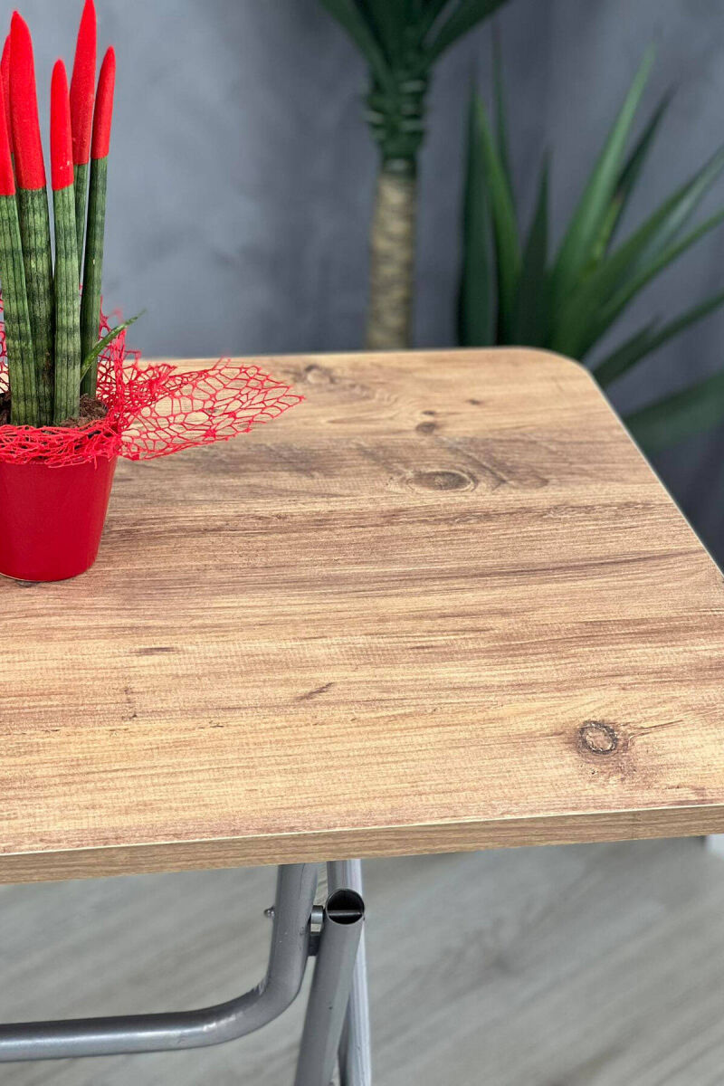 WOODEN SIMPLE FOLDING TABLE LIGHT BROWN/KAZB - 11