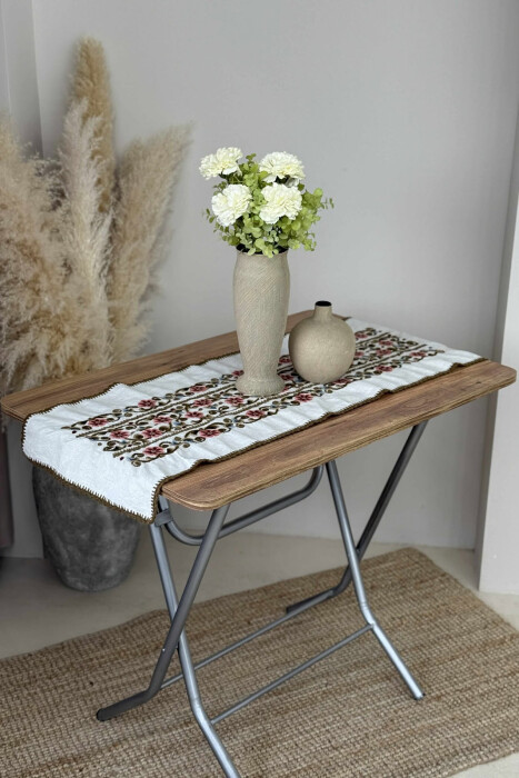 WOODEN SIMPLE FOLDING TABLE LIGHT BROWN/KAZB - KLAUDIO FASHION