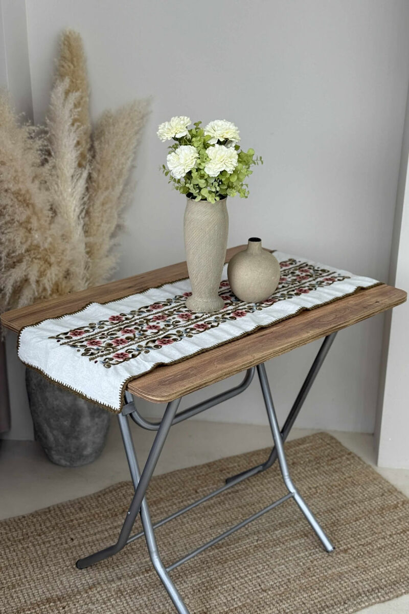 WOODEN SIMPLE FOLDING TABLE LIGHT BROWN/KAZB - 1