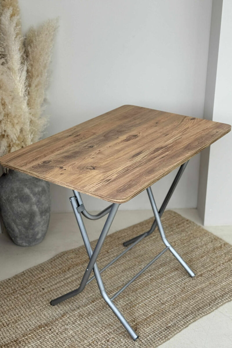 WOODEN SIMPLE FOLDING TABLE LIGHT BROWN/KAZB - 6