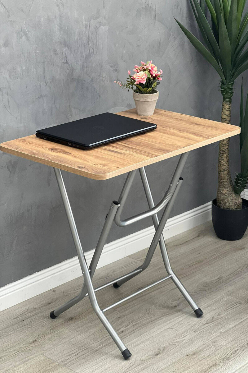 WOODEN SIMPLE FOLDING TABLE LIGHT BROWN/KAZB - 6