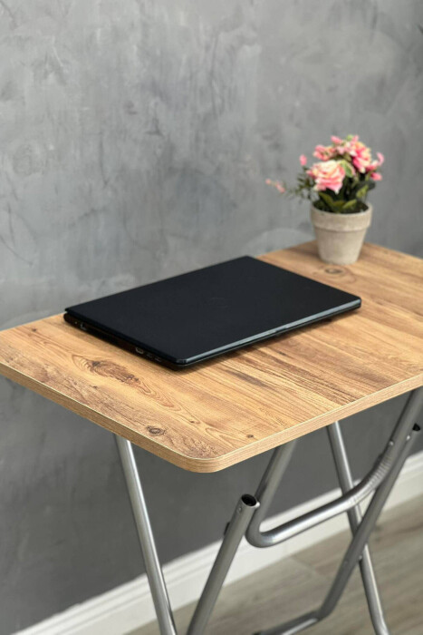 WOODEN SIMPLE FOLDING TABLE LIGHT BROWN/KAZB - 8