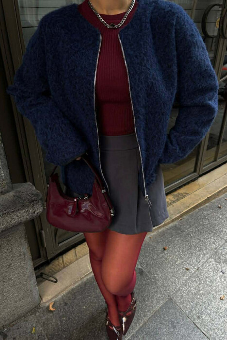 WOOL SIMPLE WOMEN JACKET BLUE/BLU 