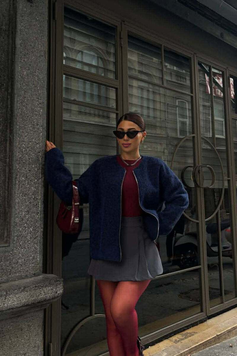 WOOL SIMPLE WOMEN JACKET BLUE/BLU - 3