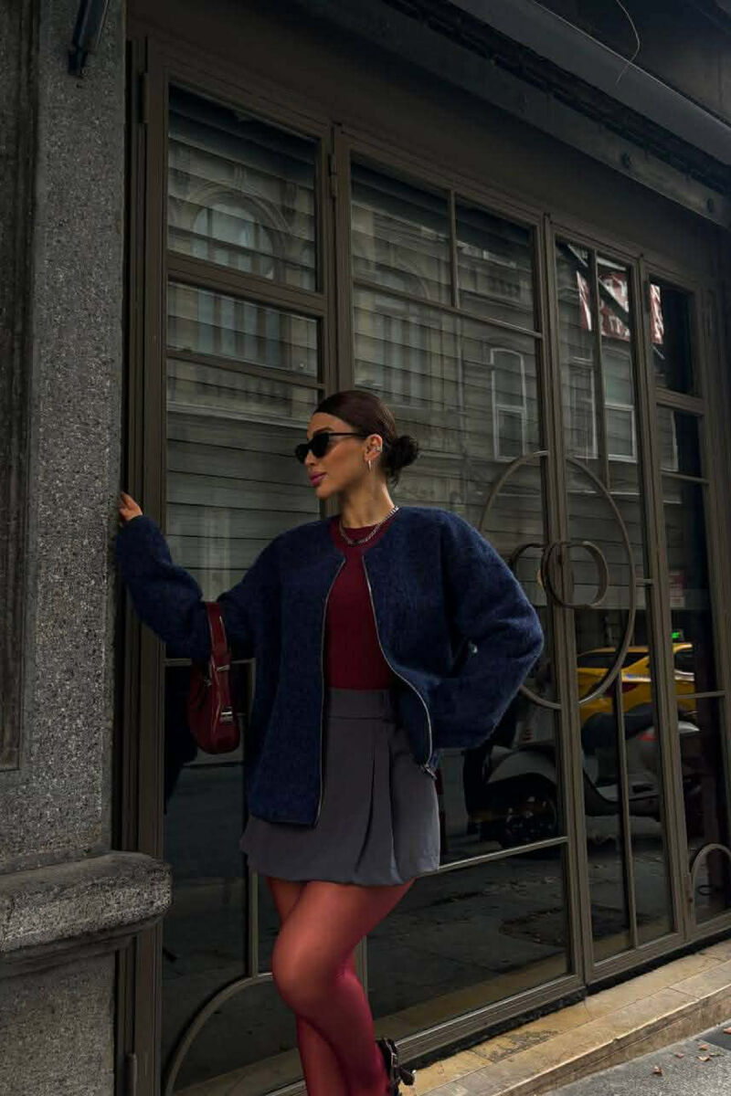 WOOL SIMPLE WOMEN JACKET BLUE/BLU - 4