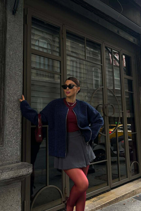 WOOL SIMPLE WOMEN JACKET BLUE/BLU - 5