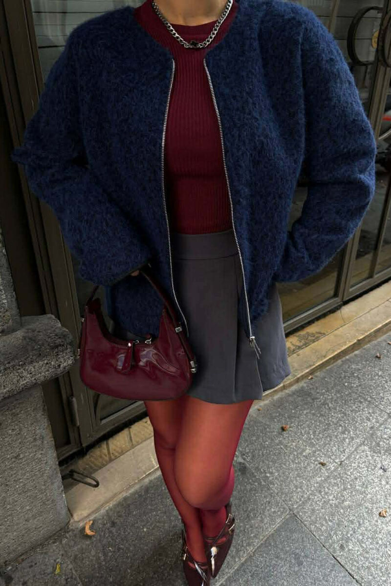 WOOL SIMPLE WOMEN JACKET BLUE/BLU - 1