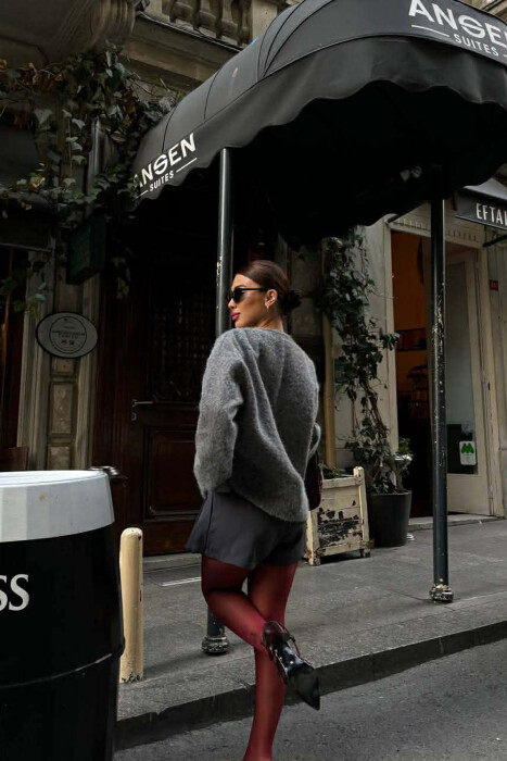 WOOL SIMPLE WOMEN JACKET GREY/GRI - 3