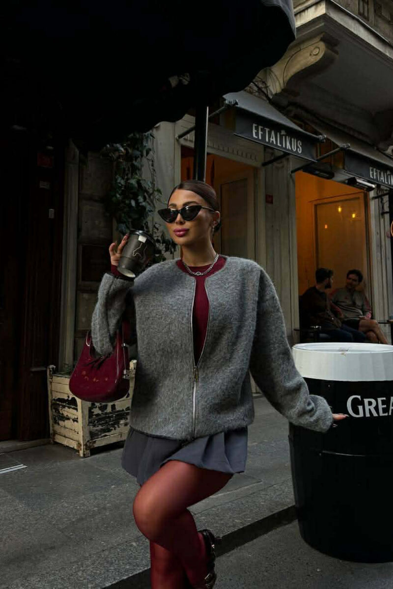 WOOL SIMPLE WOMEN JACKET GREY/GRI - 6