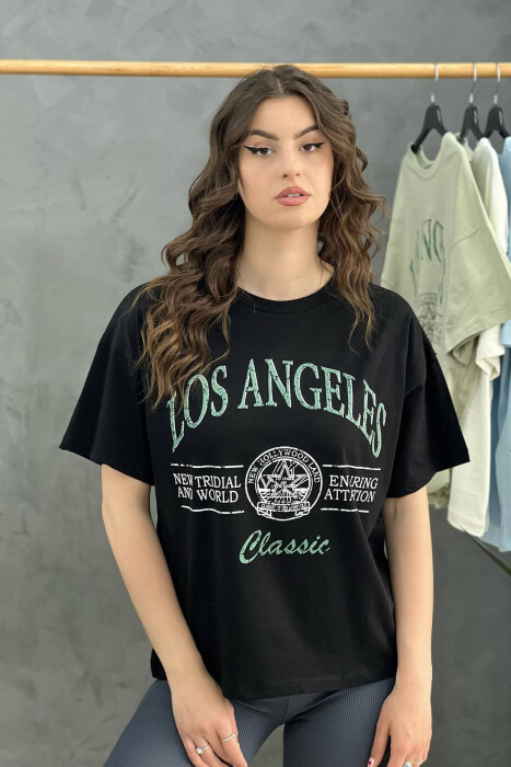 WRITING WOMEN T-SHIRT BLACK/ E ZEZE 