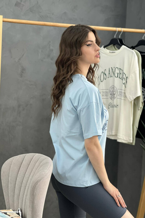 WRITING WOMEN T-SHIRT LIGHTBLUE/BZ - 2