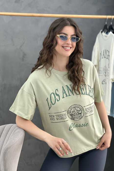 WRITING WOMEN T-SHIRT MINT/MENTE - 1