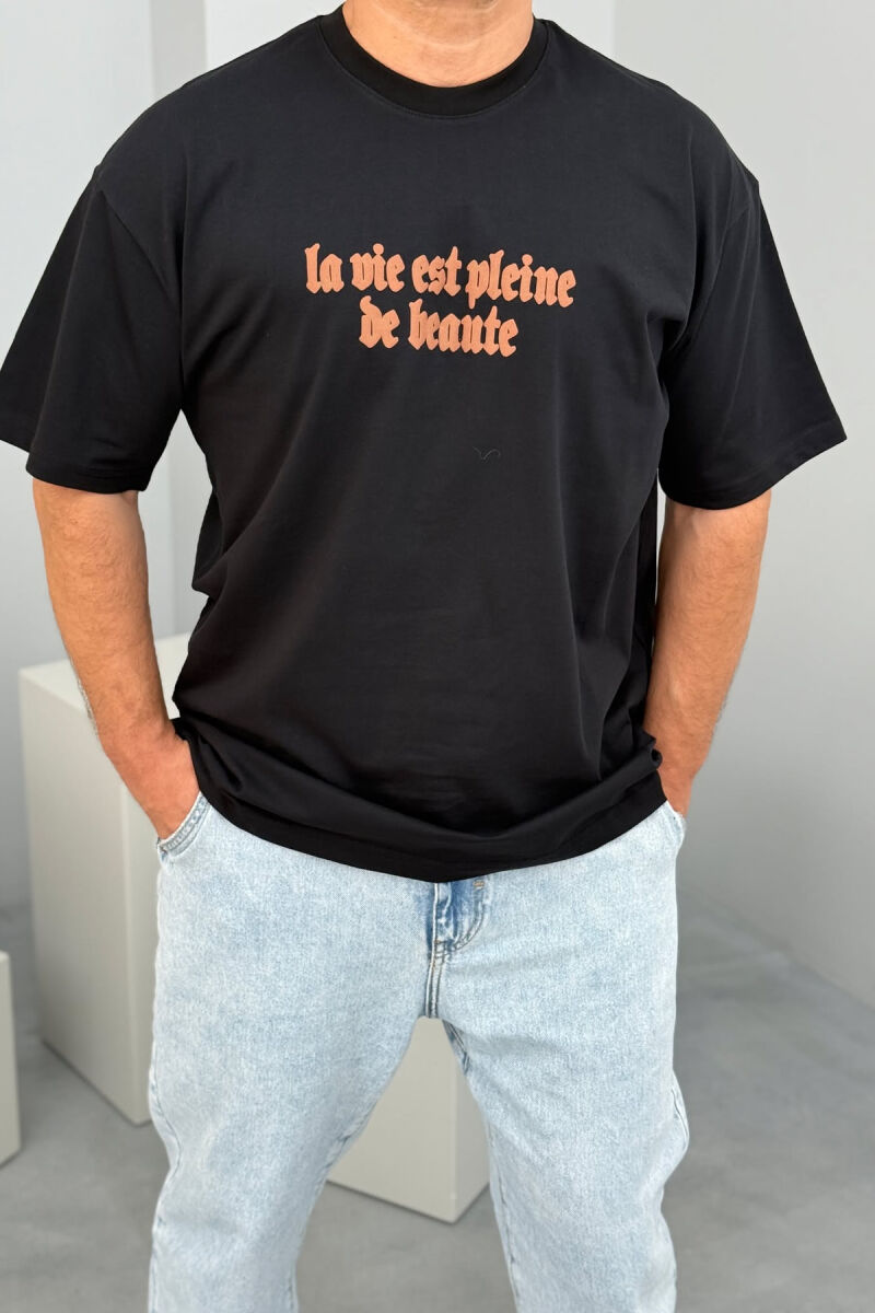 WRITTINGS BACK IMAGE MEN T-SHIRT BLACK/ E ZEZE - 2