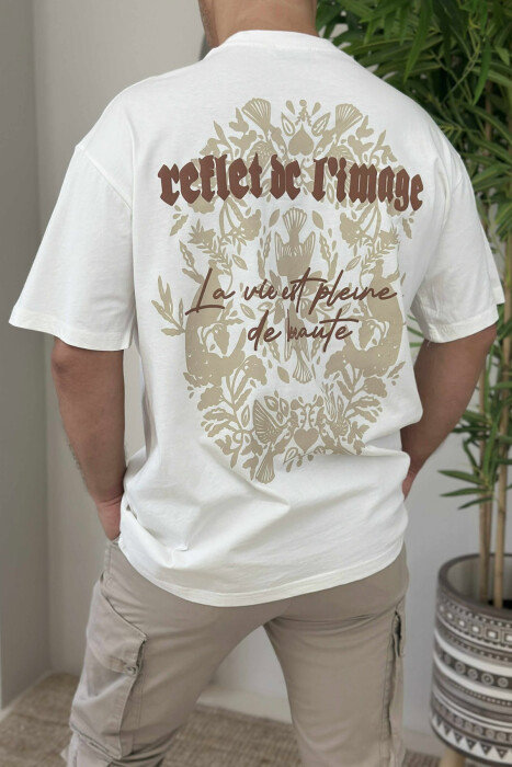 WRITTINGS BACK IMAGE MEN T-SHIRT WHITE-E BARDHE - 4