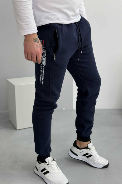 WRITTINGS MEN FLUFFY SWEATPANTS BLUE/BLU - 2