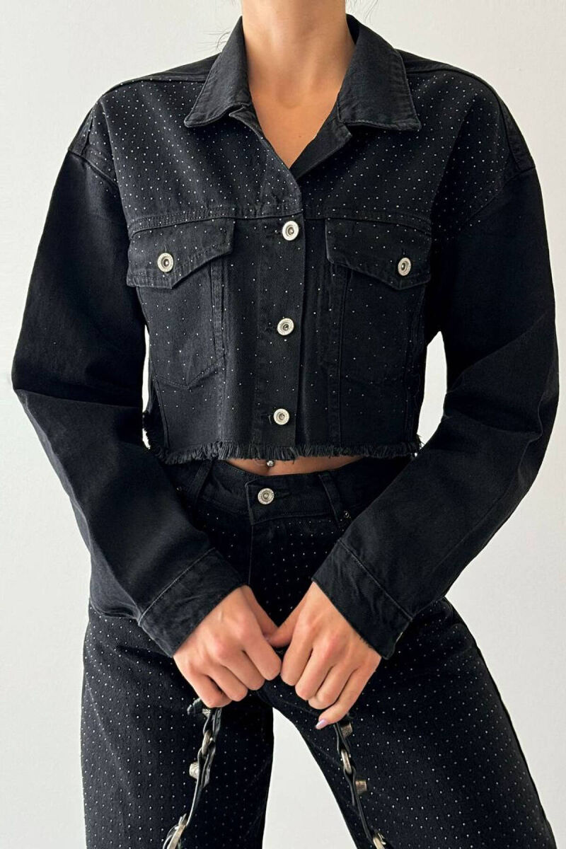 XHAKETE XHINS E SHKURTËR PËR FEMRA NË NGJYRË TË ZEZË - 1