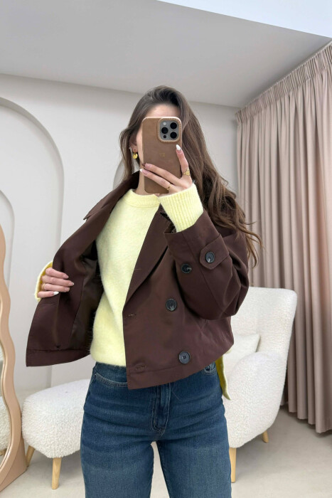 XHAKETE E SHKURTER ME JAKE V PER FEMRA NE NGJYRE KAFE - 3