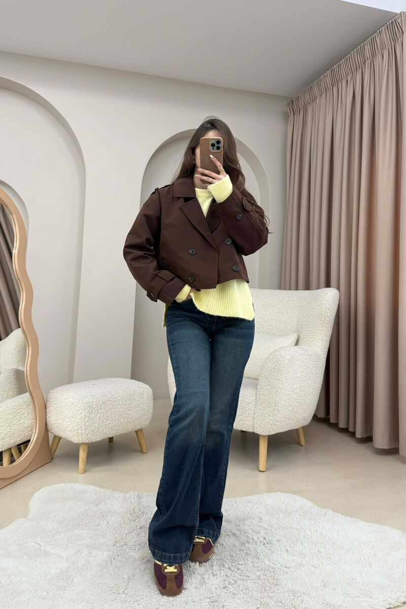 XHAKETE E SHKURTER ME JAKE V PER FEMRA NE NGJYRE KAFE - 4