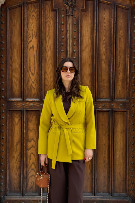 XHAKETE E THJESHTE KLASIKE DHE ME DETAJIN E LIDHSEVE PER FEMRA NE NGJYRE JESHILE TE ZBARDHUR - 1