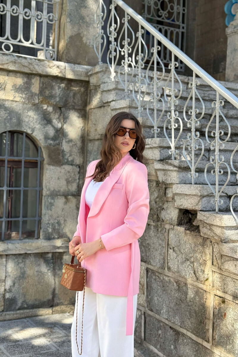 XHAKETE E THJESHTE KLASIKE DHE ME DETAJIN E LIDHSEVE PER FEMRA NE NGJYRE ROZE - 4