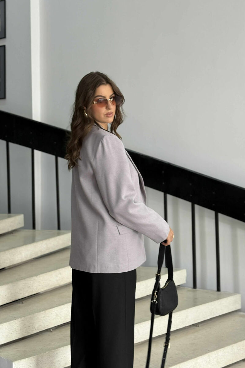 XHAKETË E THJESHTË NJËNGJYRËSHE PËR FEMRA NË NGJYRËN GRI - 4