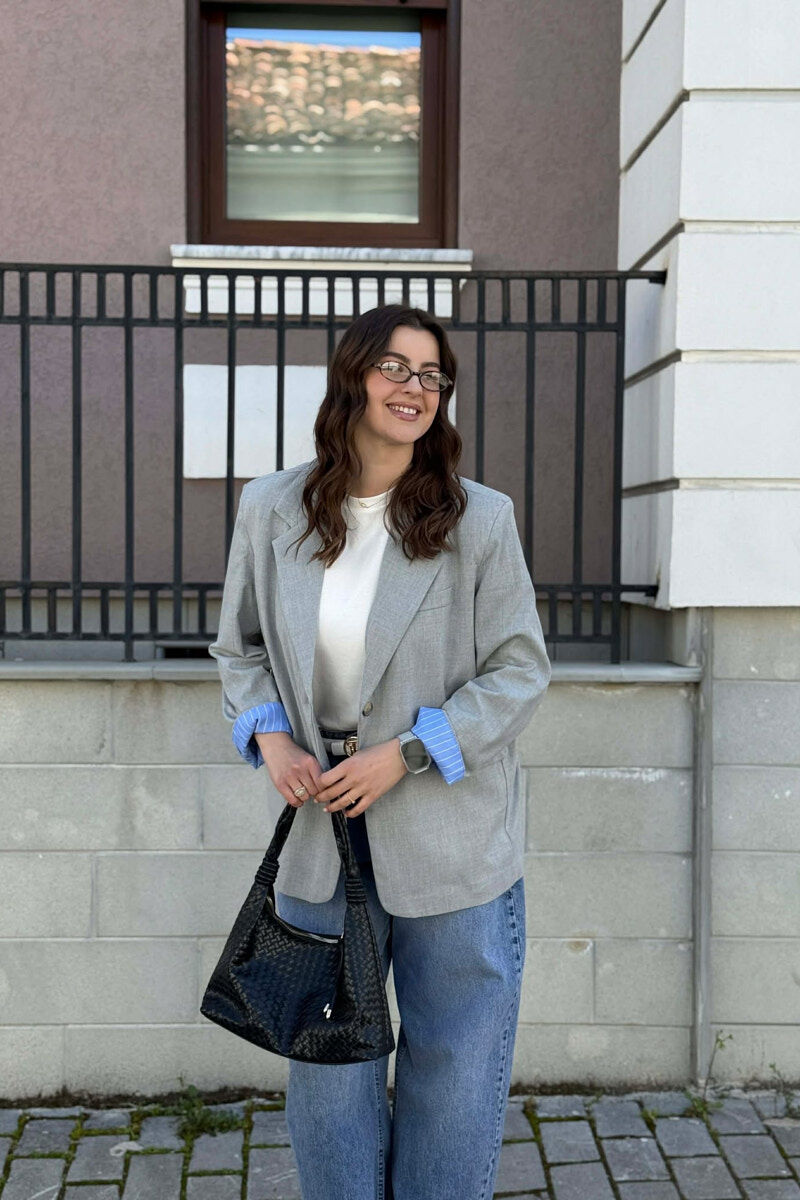 XHAKETE KLASIKE E THJESHTE PER FEMRA NE NGJYRE GRI - 1