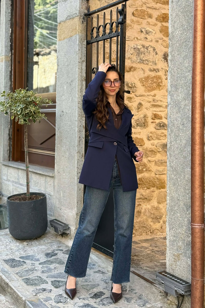 XHAKETE KLASIKE ME LIDHESE PER FEMRA NE NGJYRE BLU - 1